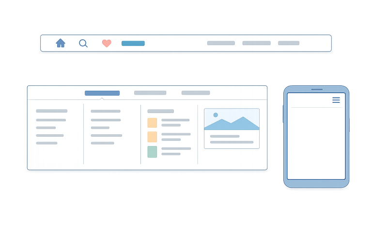 modern website navigation menus
